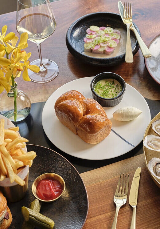 Bread and fries