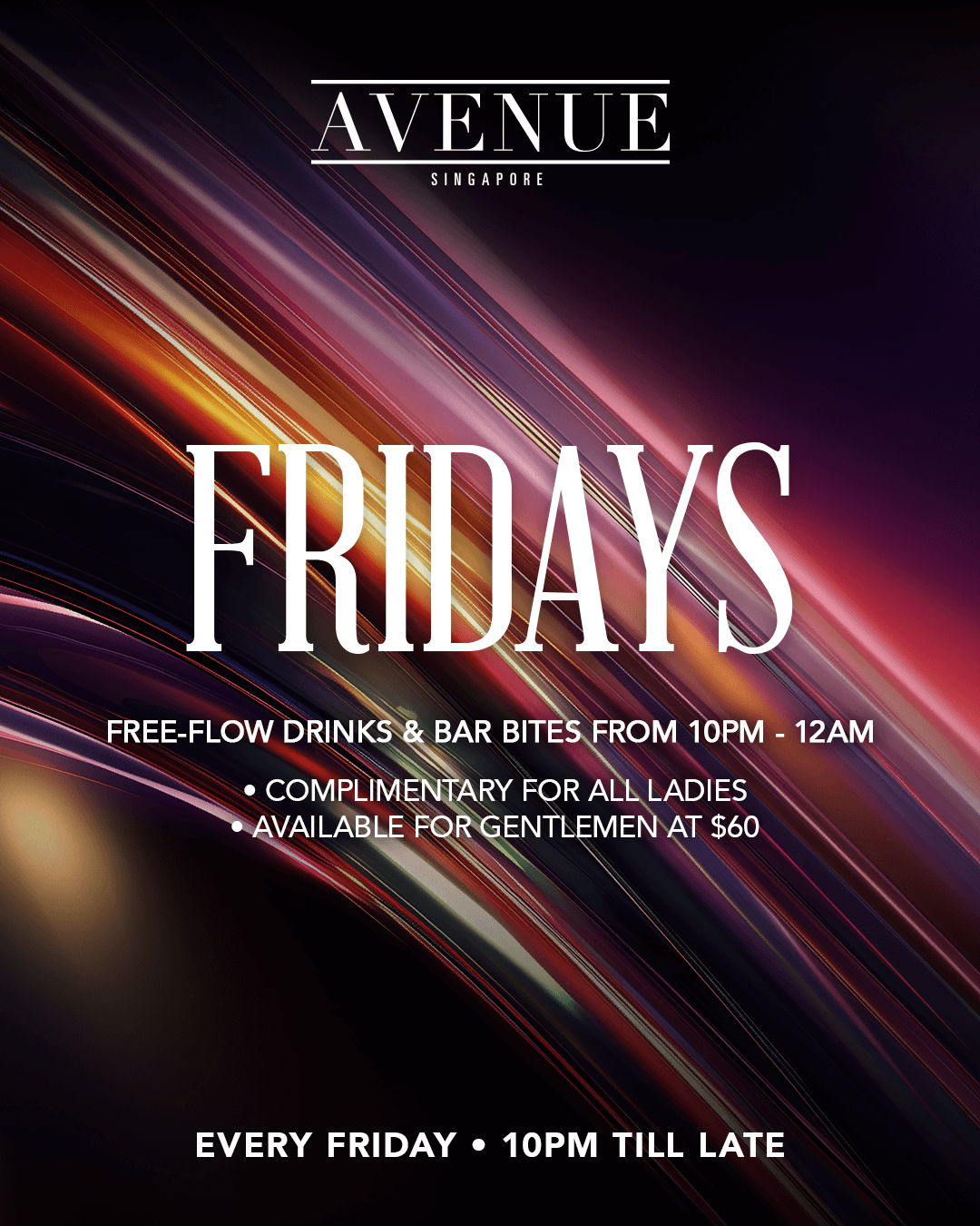 24/10/25 Avenue Fridays – Avenue Singapore