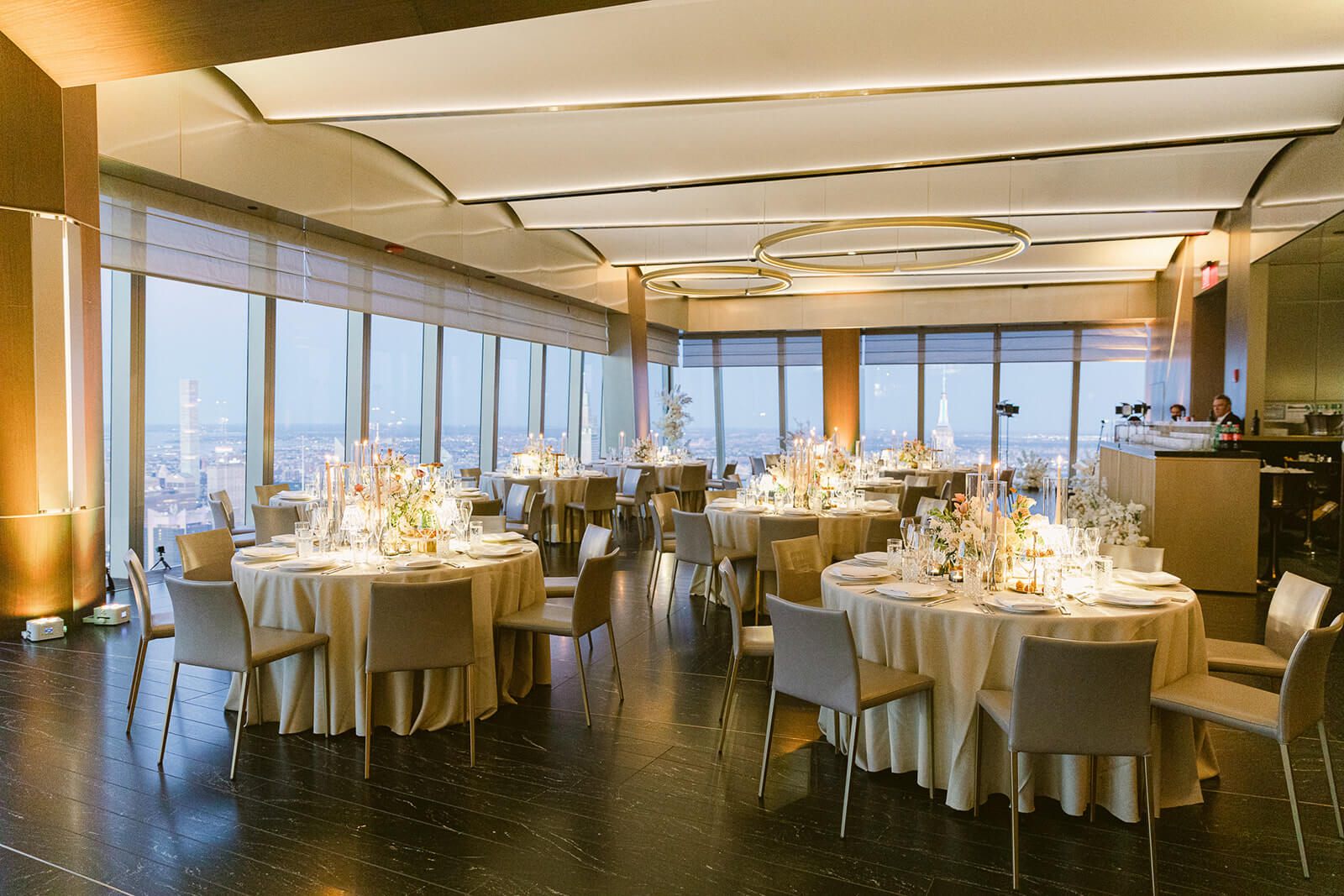 Peak event tables with floral