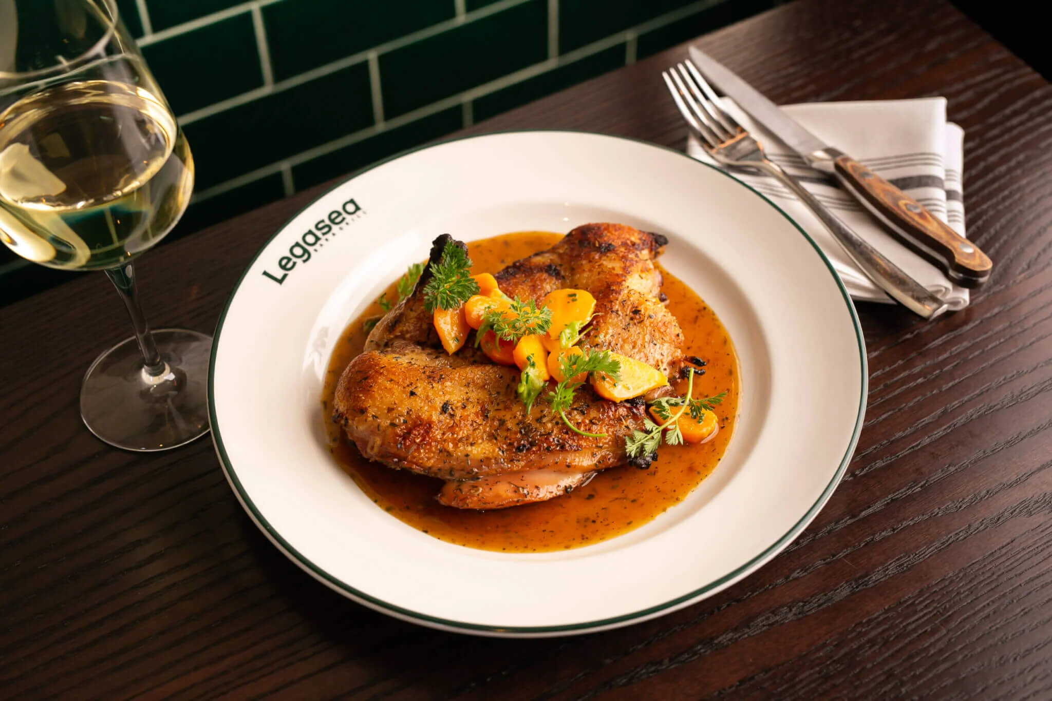 Chicken with carrots and wine