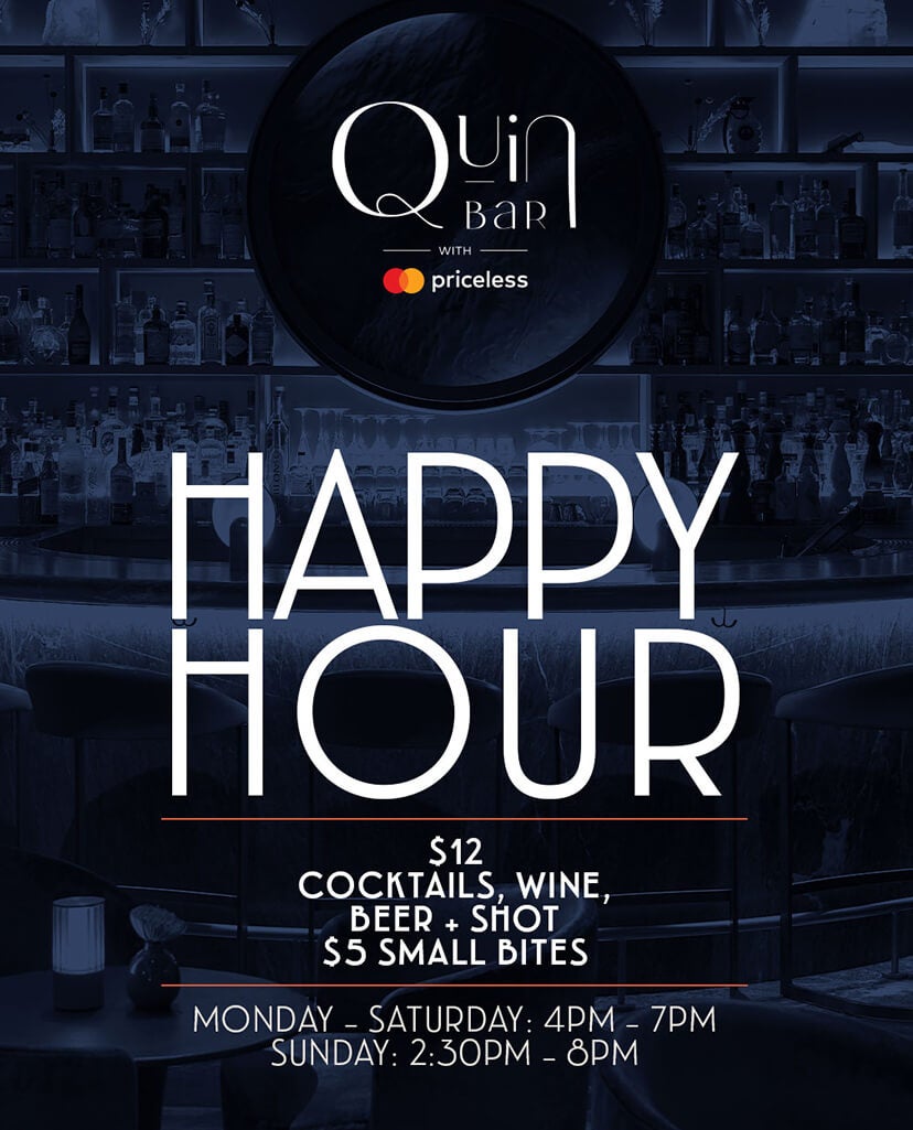 happy hour at Quin Bar