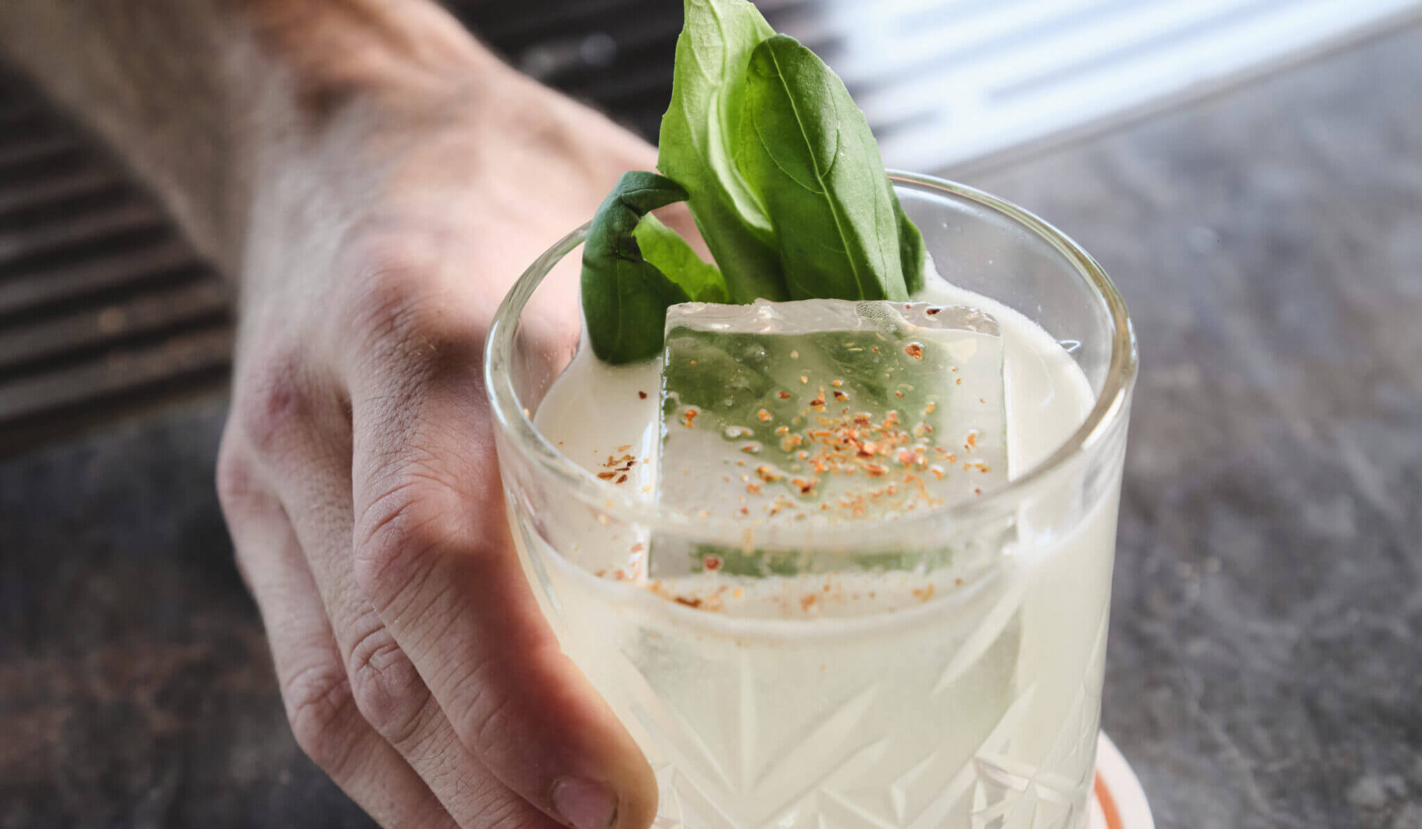 light cocktail at Peak NYC