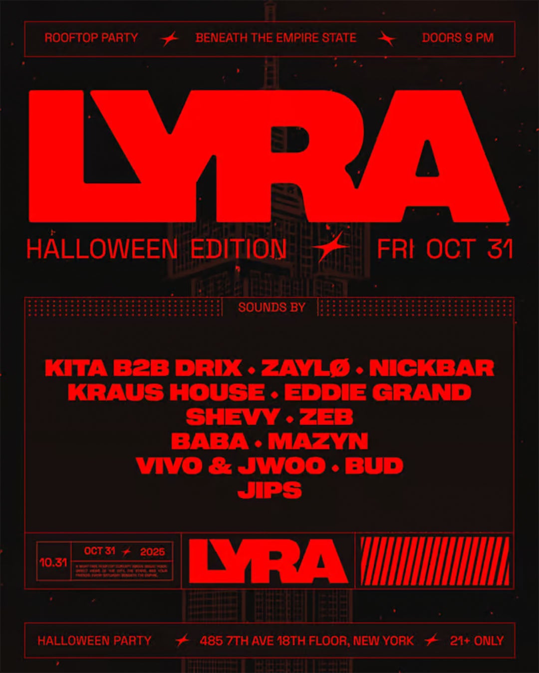10/31/2025 – Lyra Rooftop Party – Halloween Edition – Magic Hour Rooftop