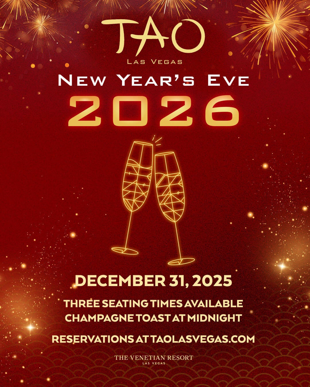 12/31/2025 – New Year’s Eve – TAO Asian Bistro Las Vegas