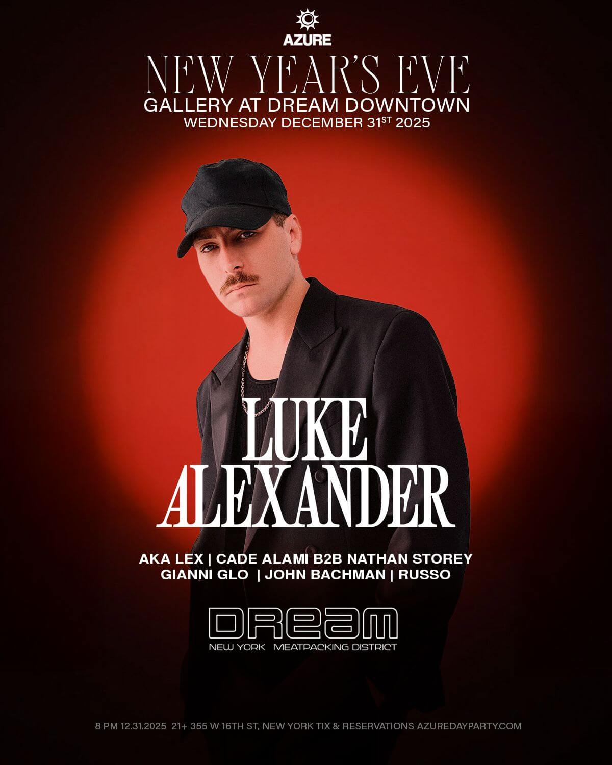12/31/2025 – New Year’s Eve with Luke Alexander – The Gallery at Dream Downtown