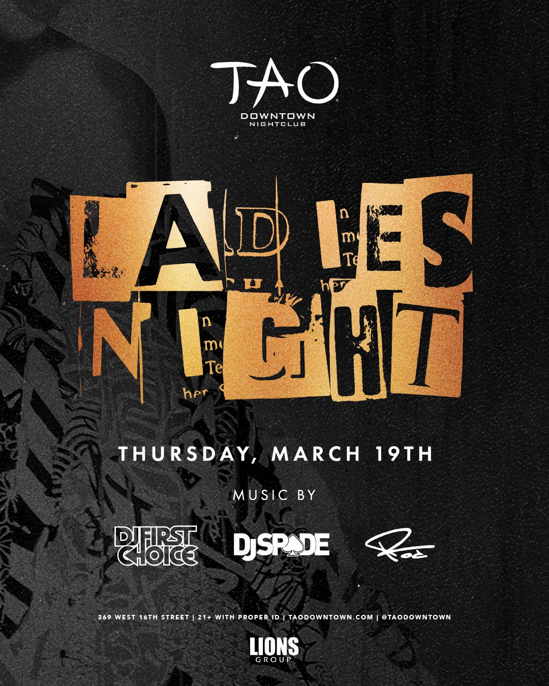 3/19/2026 – Spade  – TAO Downtown Nightclub