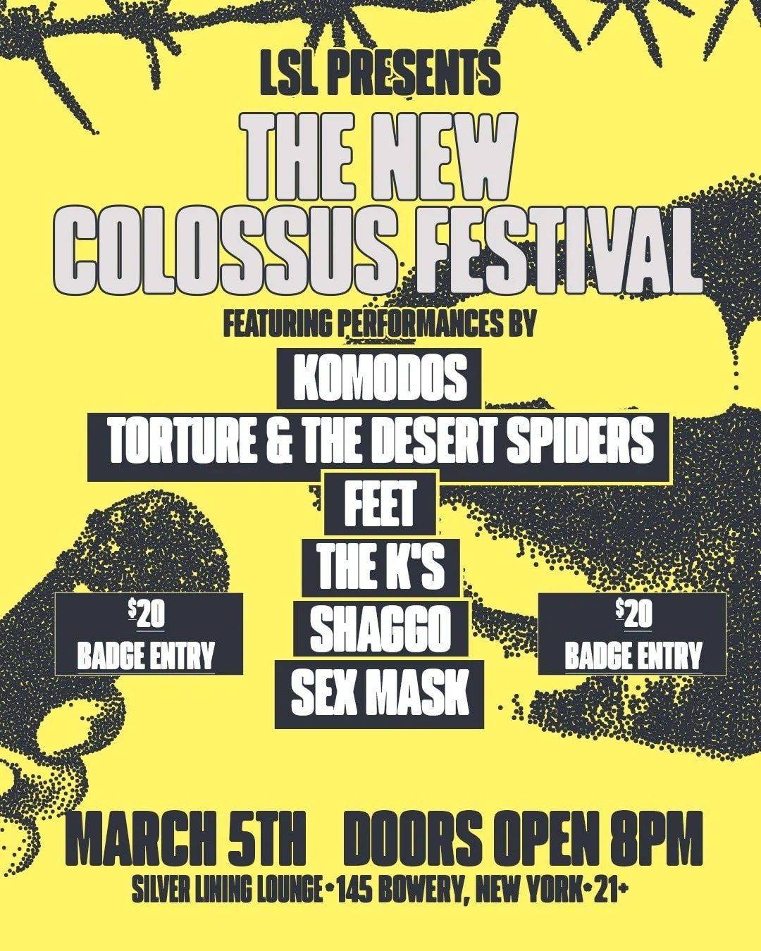 3/5/2026 – The New Colossus Festival – Silver Lining Lounge