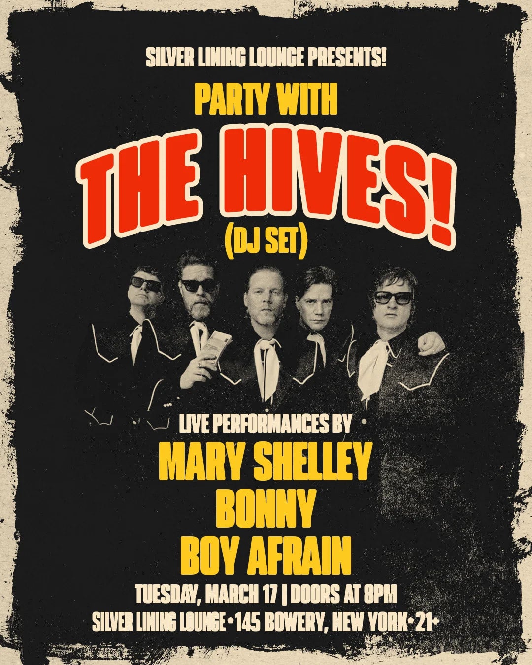 3/17/2026 – Party with The Hives! – Silver Lining Lounge