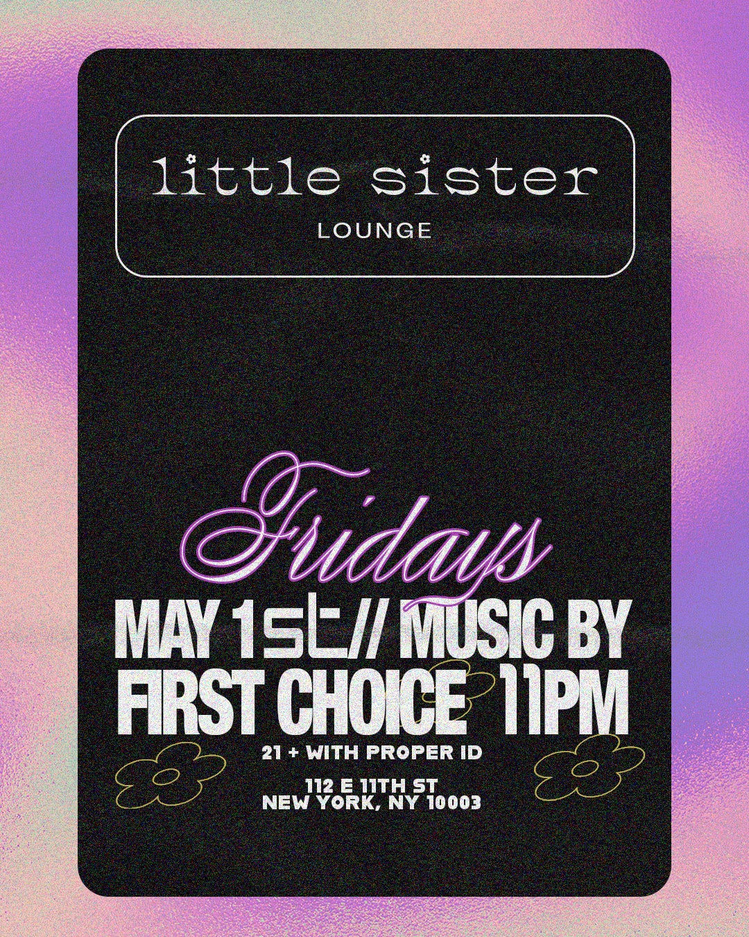 5/1/2026 – First Choice – Little Sister Lounge