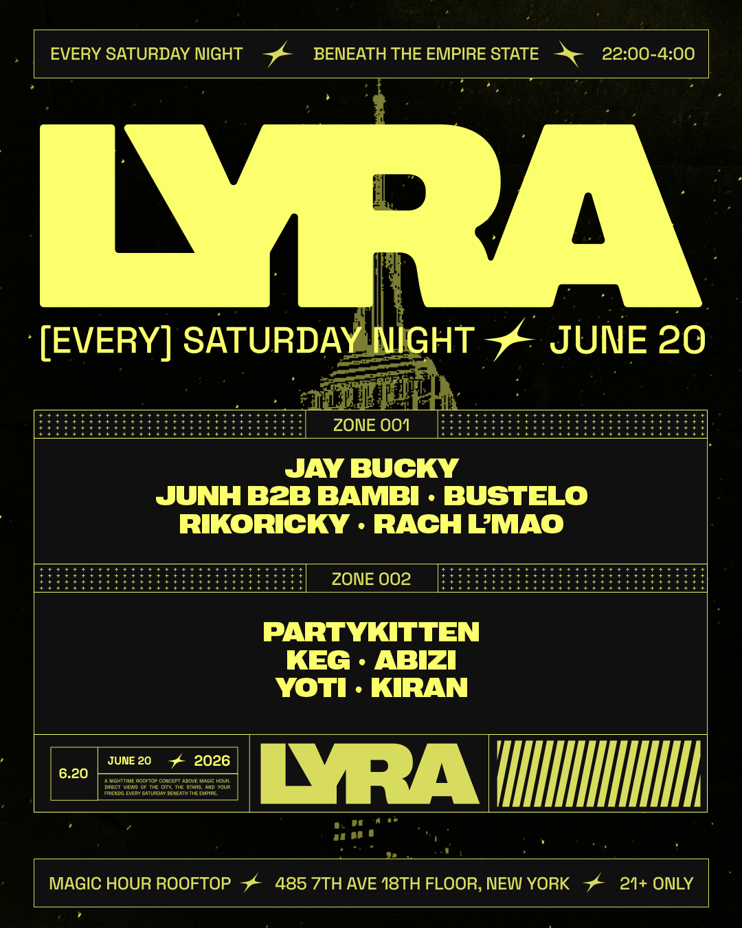 Lyra Rooftop Party | Saturdays
