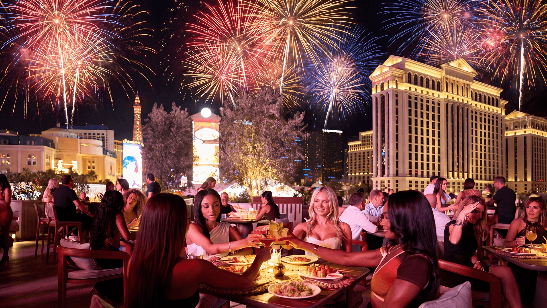 OMNIA Skybar Fireworks