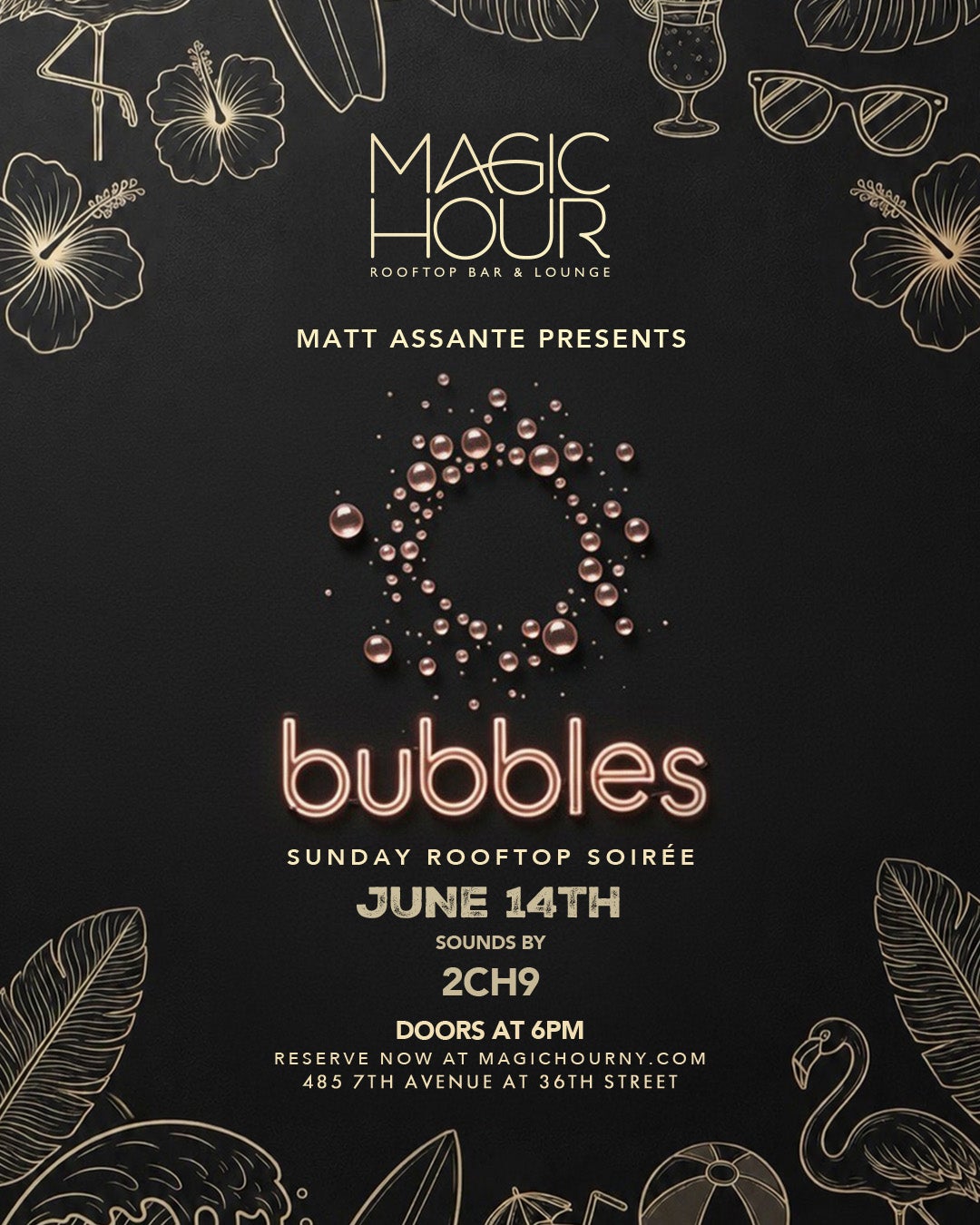6/14/2026 – Sunday Bubbles – Magic Hour Rooftop