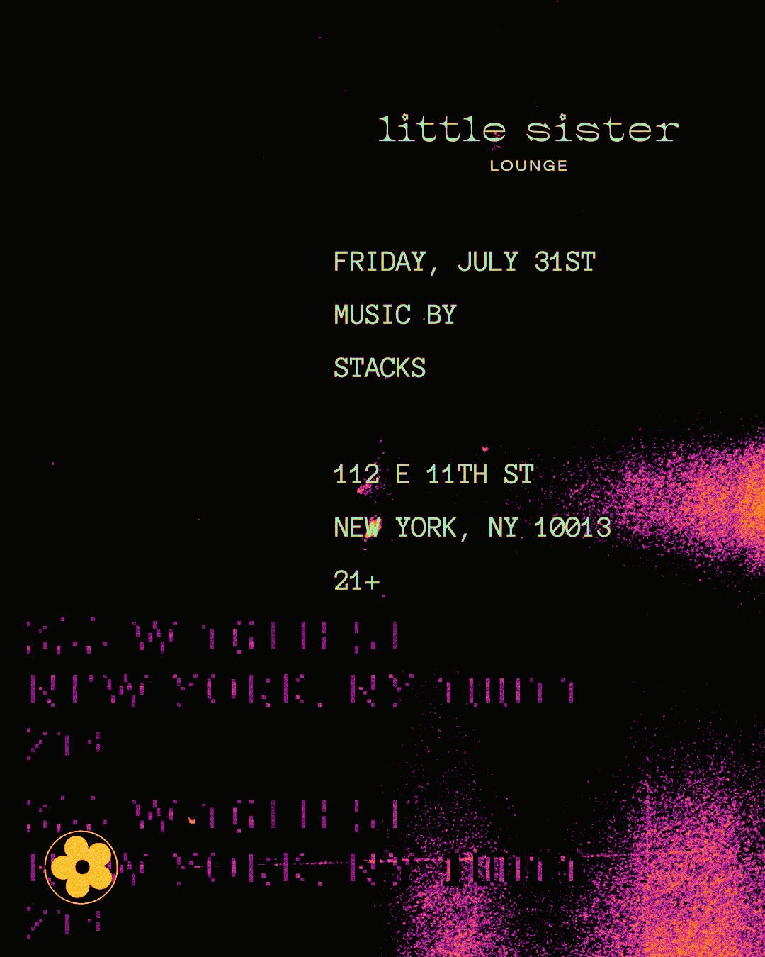 7/31/2026 – Stacks – Little Sister Lounge