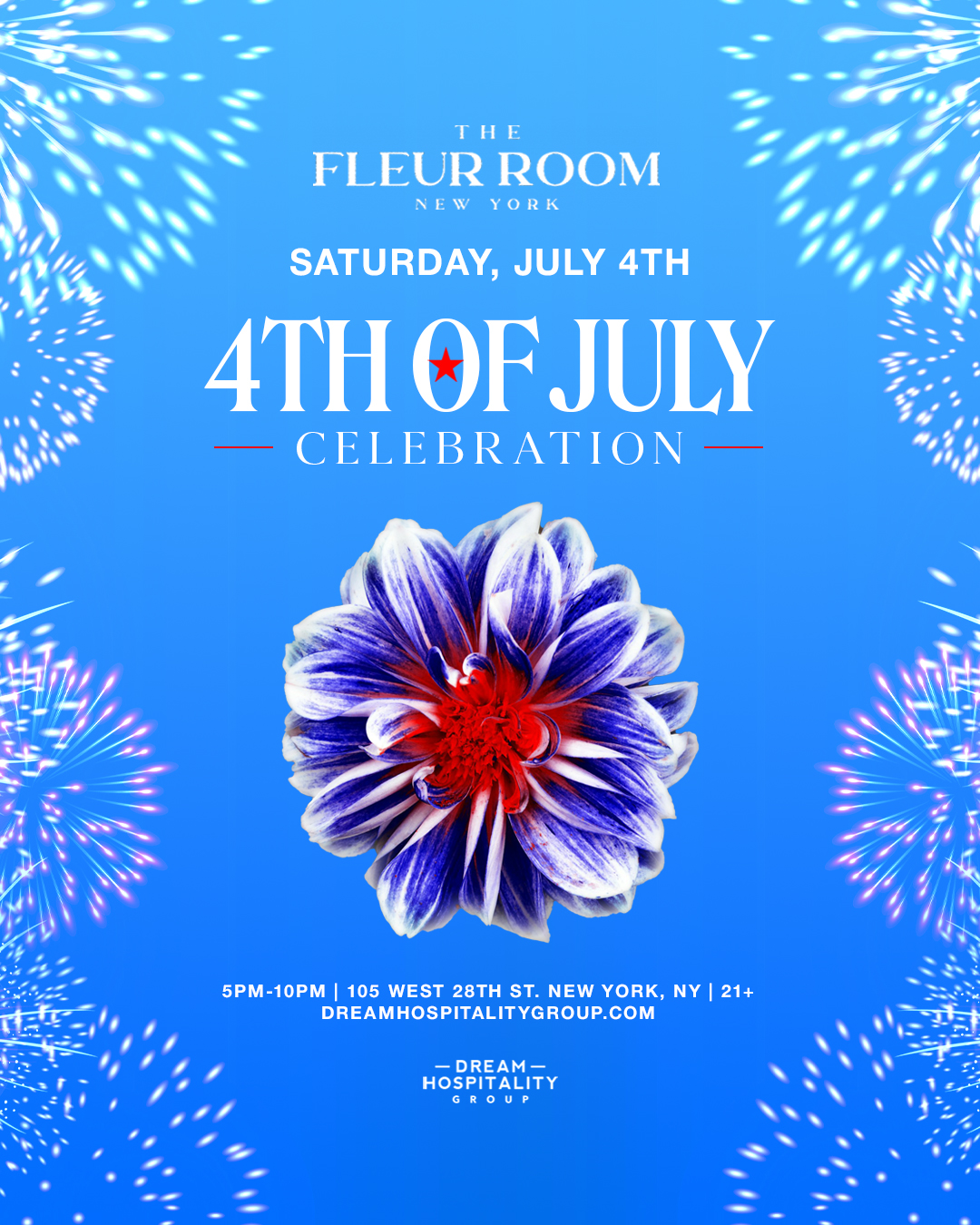 7/4/2026 – Fourth of July  – The Fleur Room
