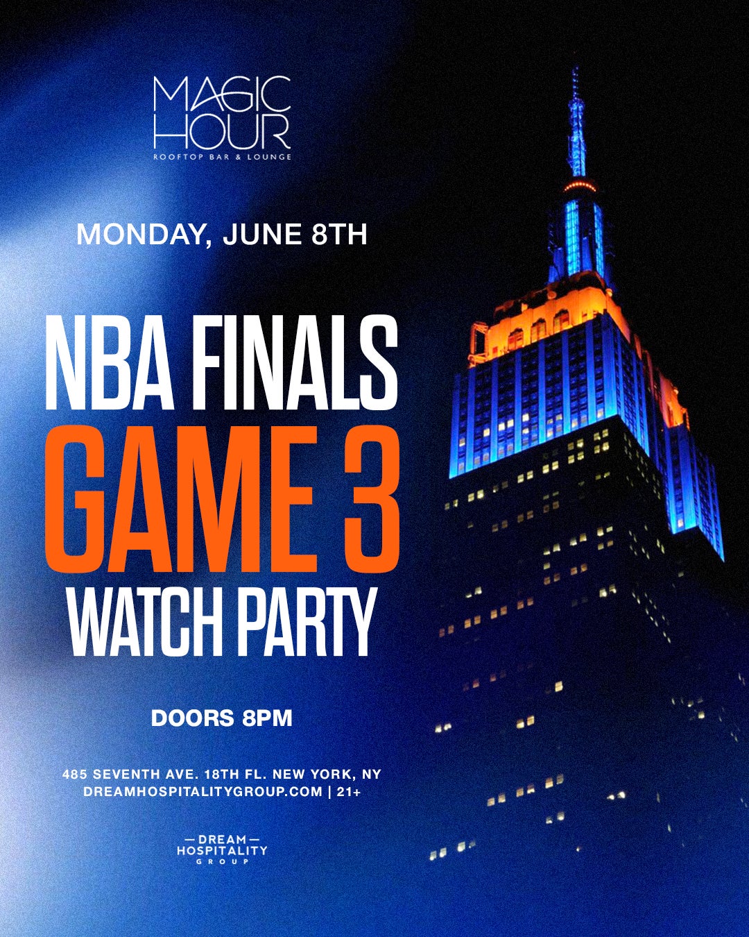 6/8/2026 – Game 3 Watch Party – Magic Hour Rooftop