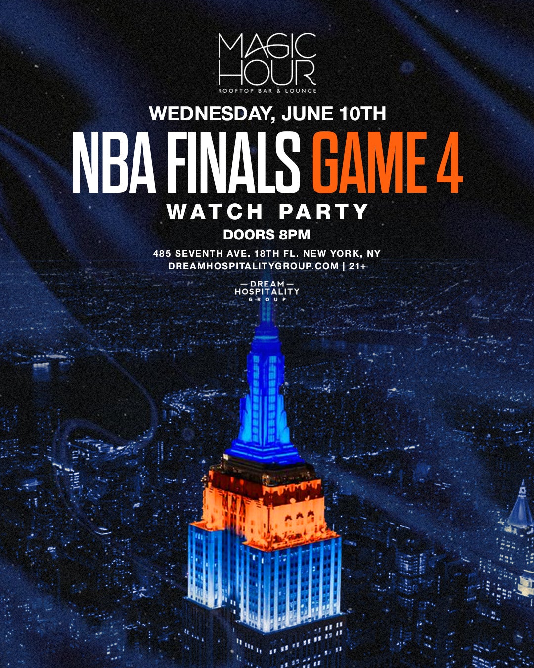 6/10/2026 – Game 4 Watch Party – Magic Hour Rooftop