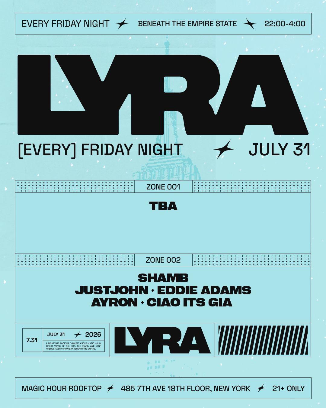 7/31/2026 – Lyra Rooftop Party | Fridays – Magic Hour Rooftop