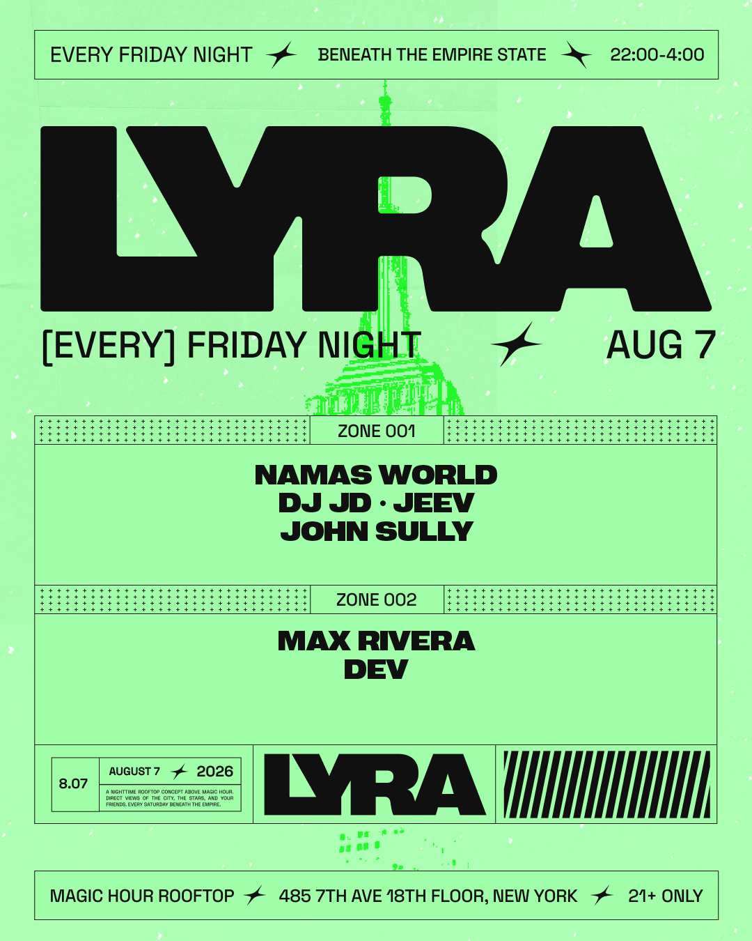 8/14/2026 – Lyra Rooftop Party | Fridays  – Magic Hour Rooftop