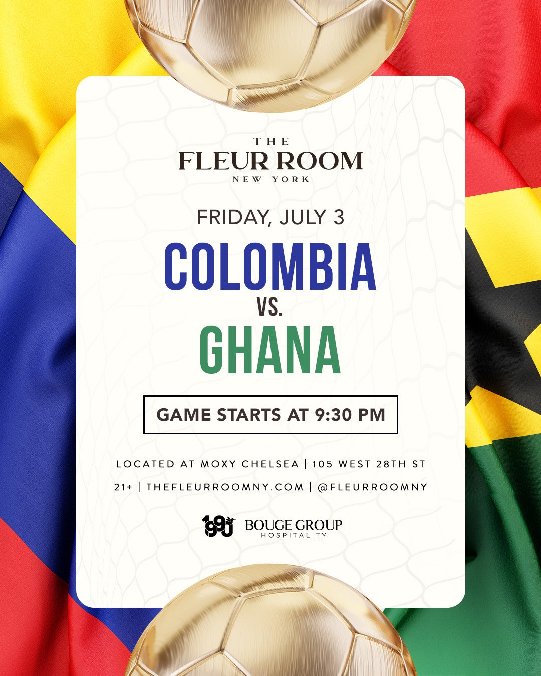7/3/2026 – Colombia vs. Ghana – The Fleur Room
