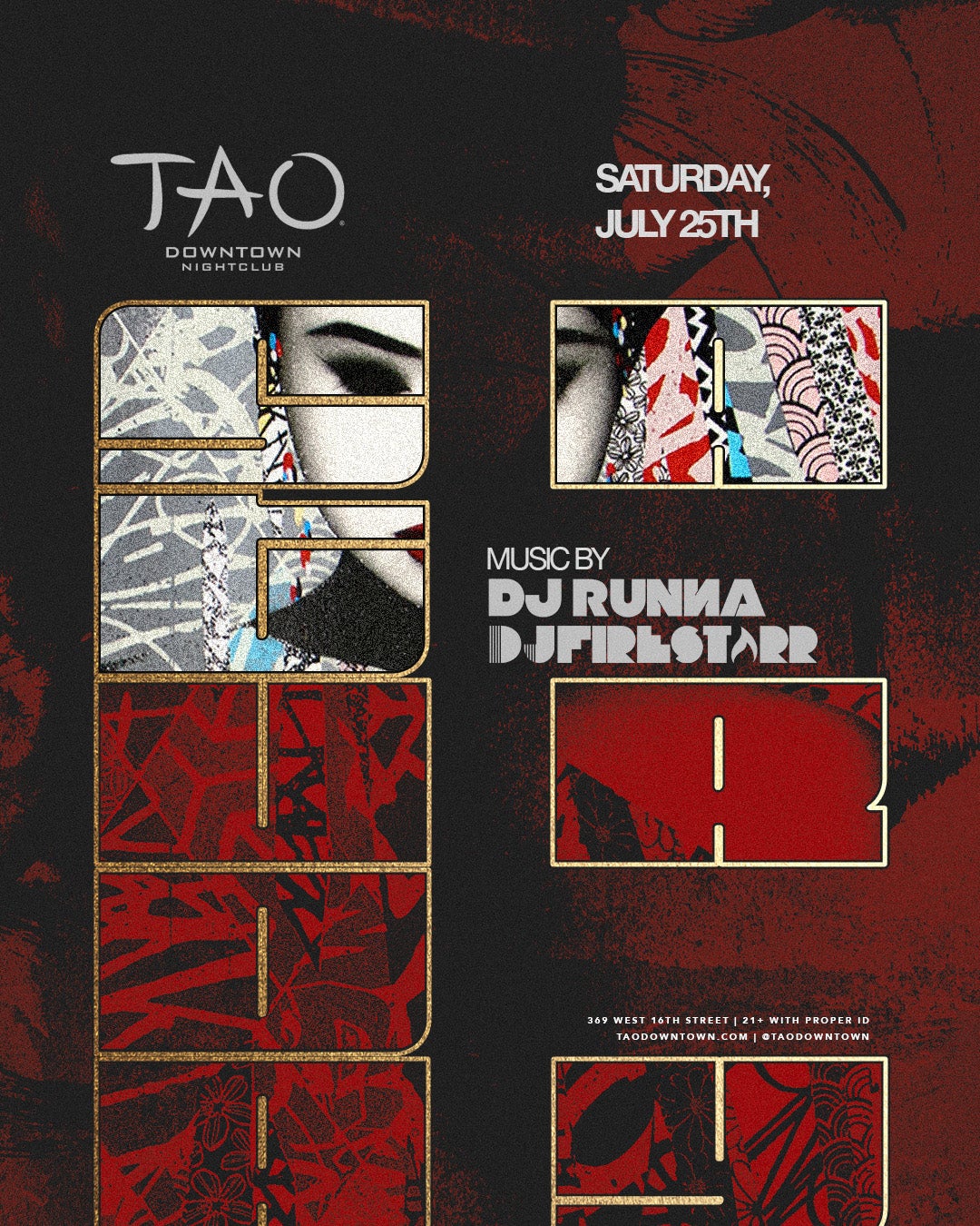 7/25/2026 – Dj Runna X DJ Firestarr – TAO Downtown Nightclub