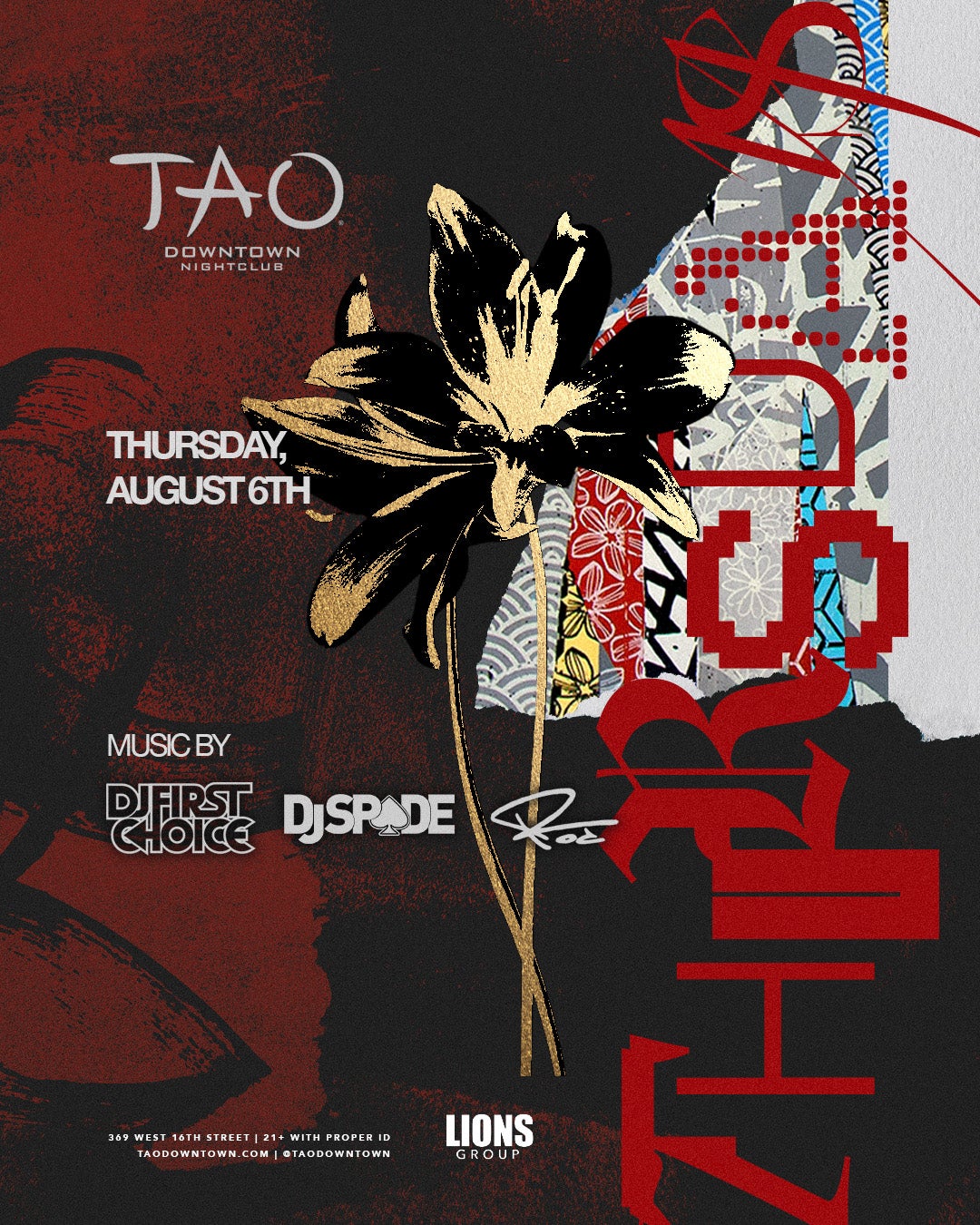 8/6/2026 – Spade – TAO Downtown Nightclub