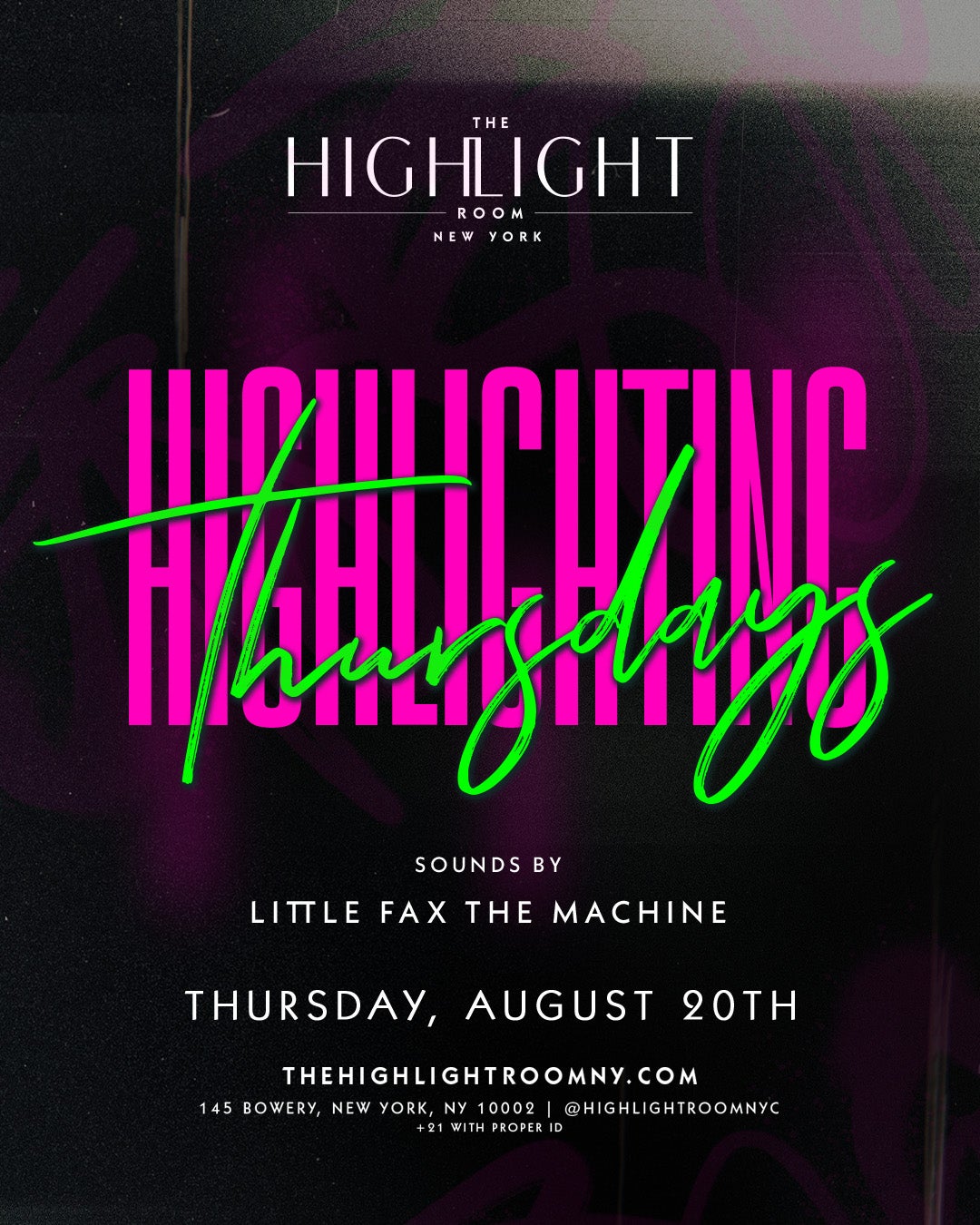 8/20/2026 – Little Fax the Machine – The Highlight Room