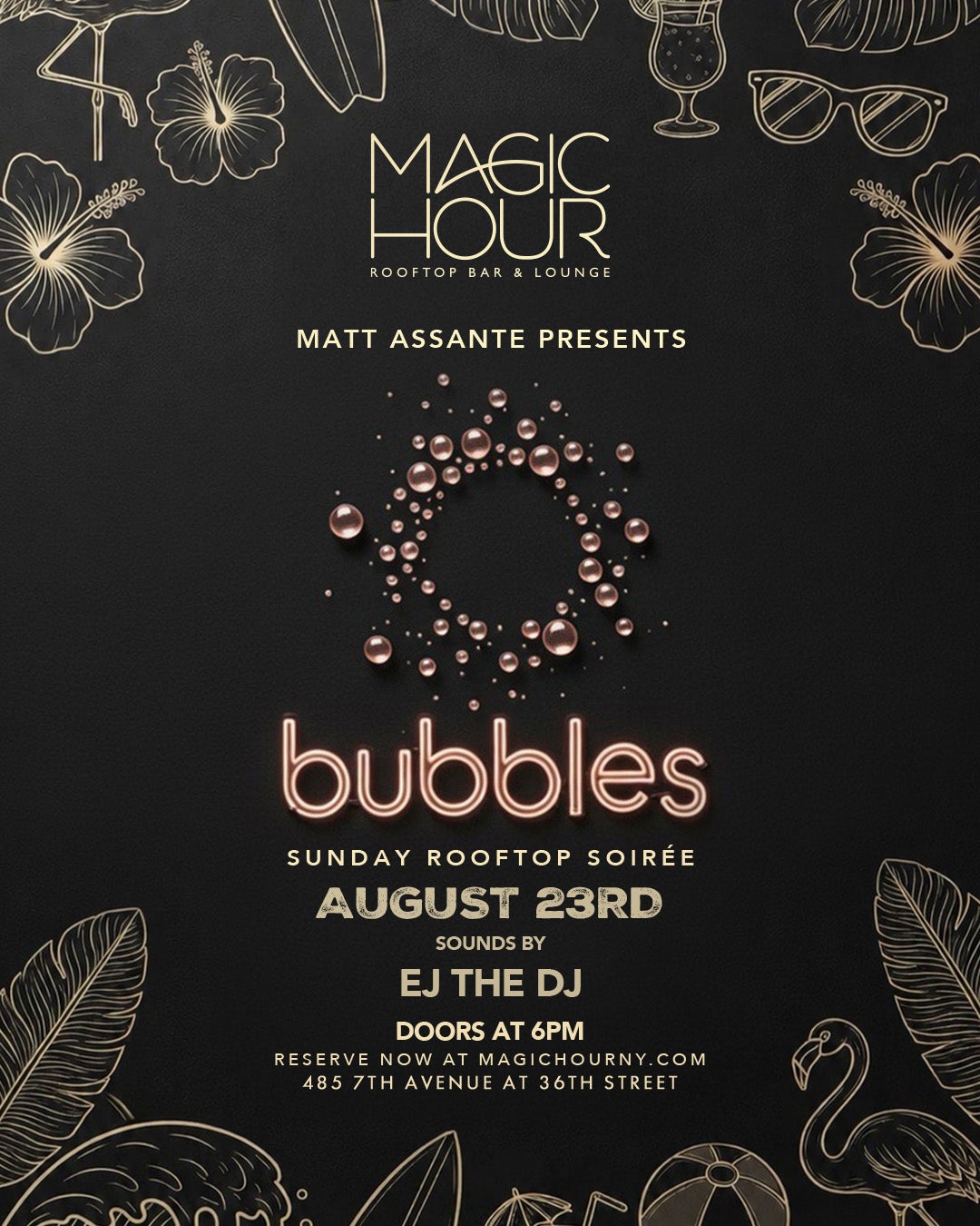 8/23/2026 – Sunday Bubbles – Magic Hour Rooftop