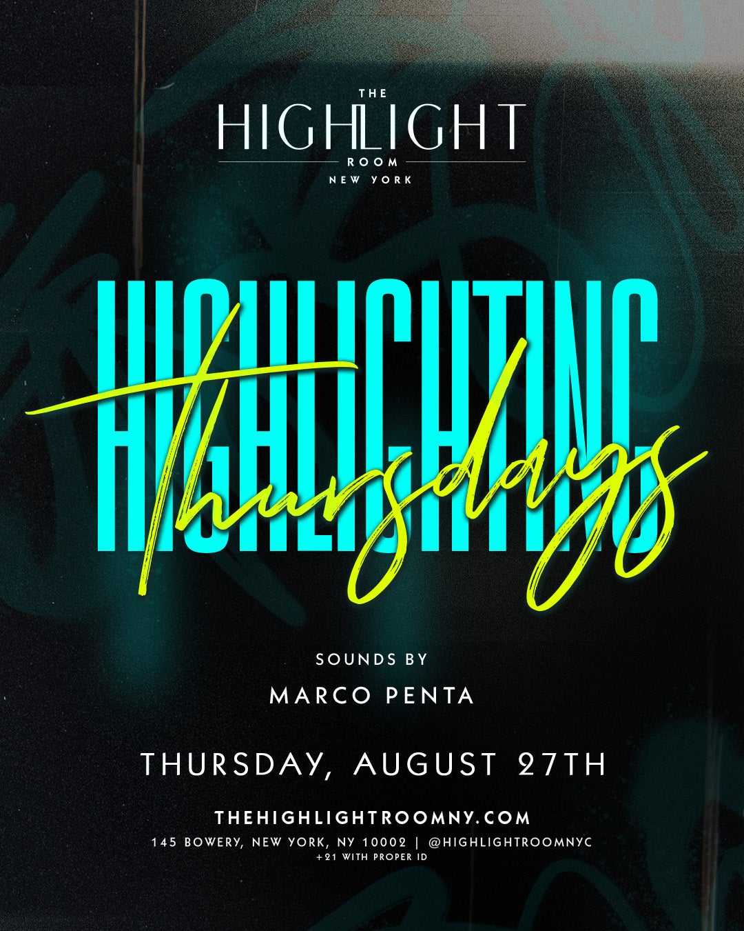 8/27/2026 – Marco Penta – The Highlight Room