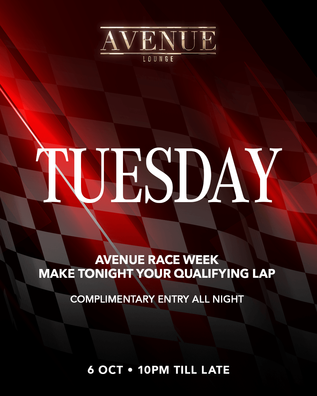 06/10/26 Race Week: Tuesday – Avenue Singapore