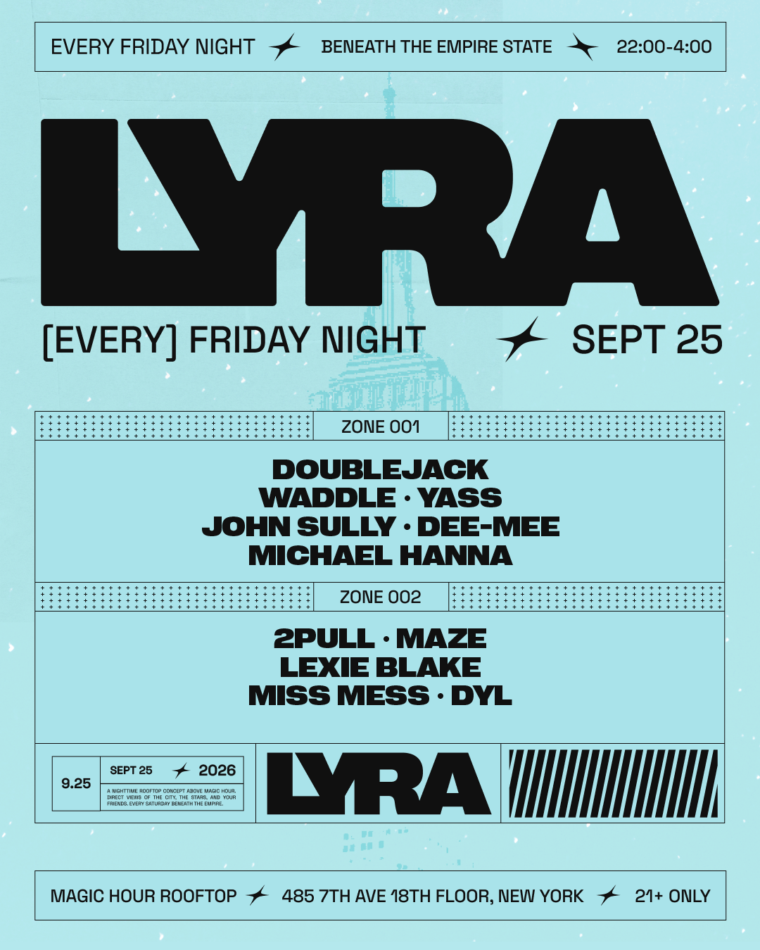 9/25/2026 – Lyra Rooftop Party | Fridays – Magic Hour Rooftop