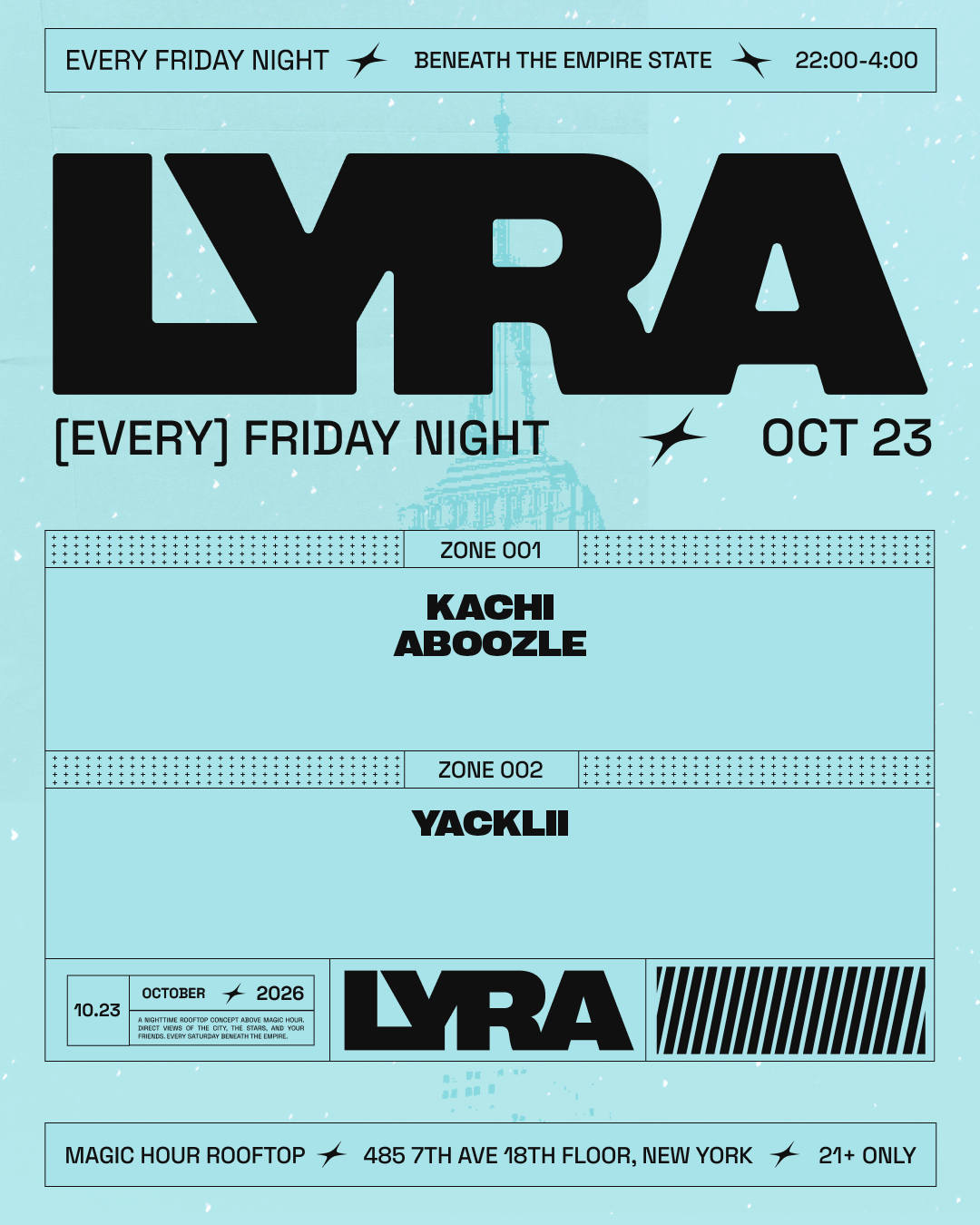 10/23/2026 – Lyra Rooftop Party | Fridays – Magic Hour Rooftop