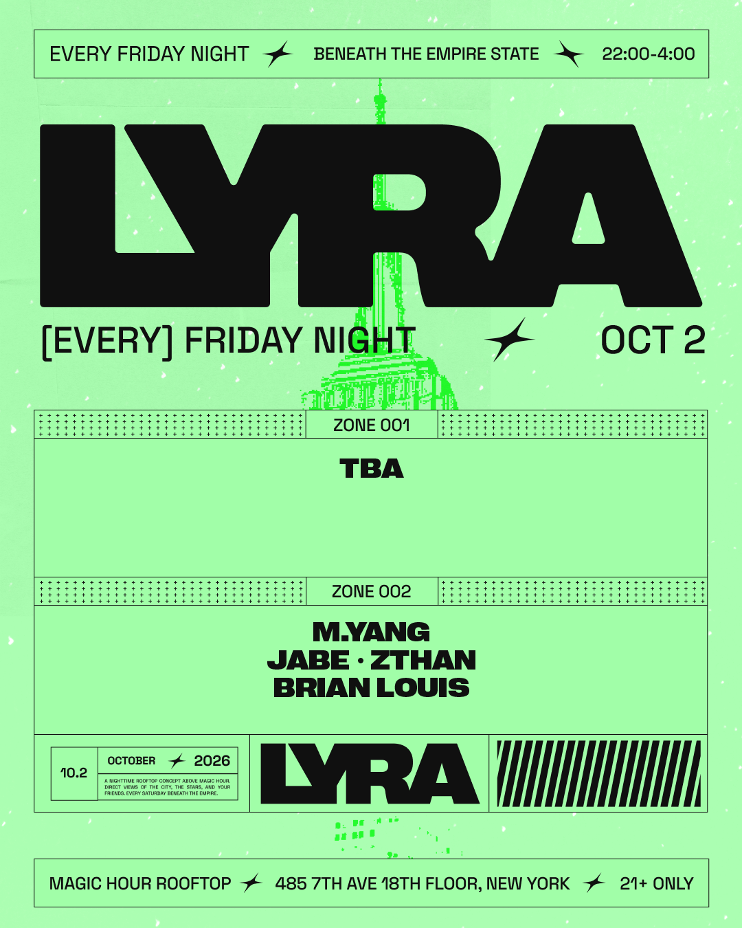 10/2/2026 – Lyra Rooftop Party | Fridays  – Magic Hour Rooftop