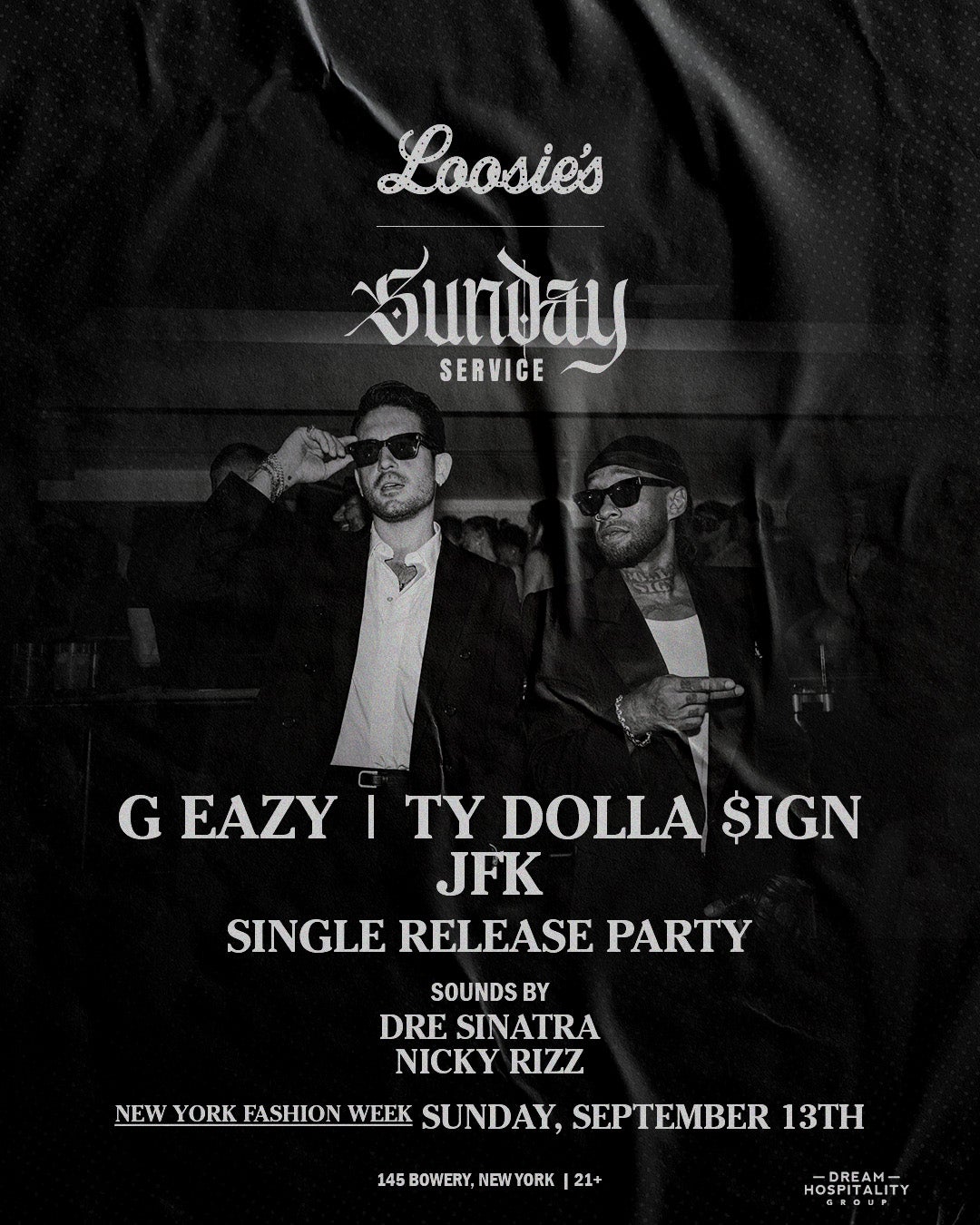 9/13/2026 – Ty Dolla $ign x G-Eazy  – Loosie’s Nightclub