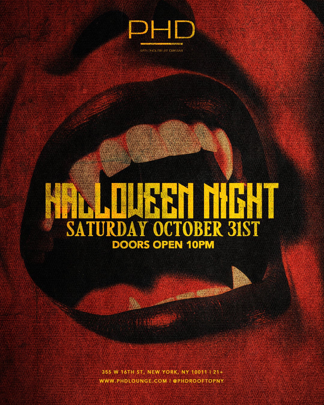10/31/2026 – Halloween Weekend – PHD Lounge