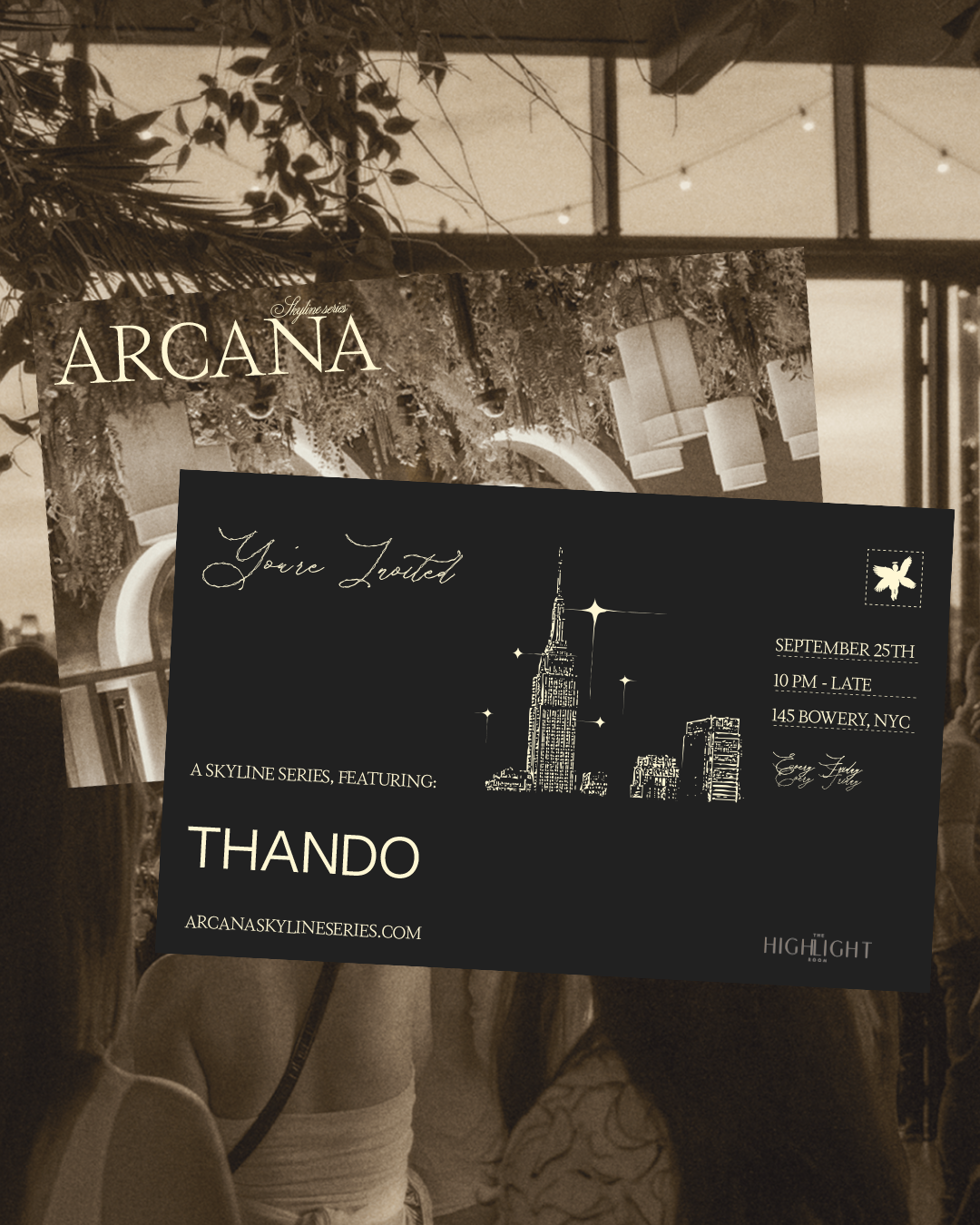 9/25/2026 – Arcana Skyline Series – The Highlight Room