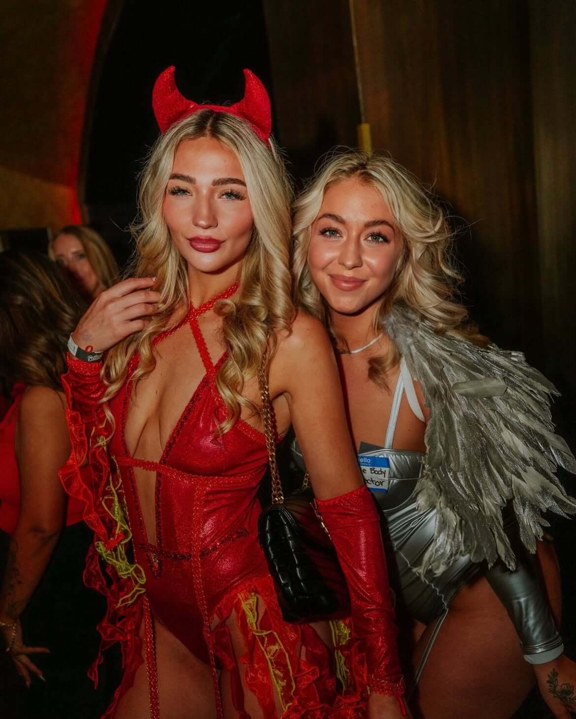girls in angel and devil costume