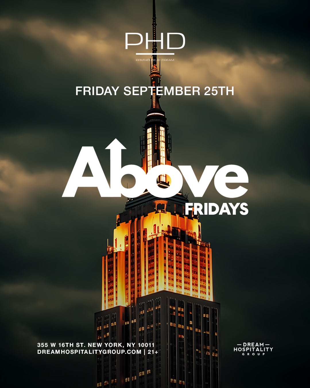 9/25/2026 – Above Fridays  – PHD Lounge