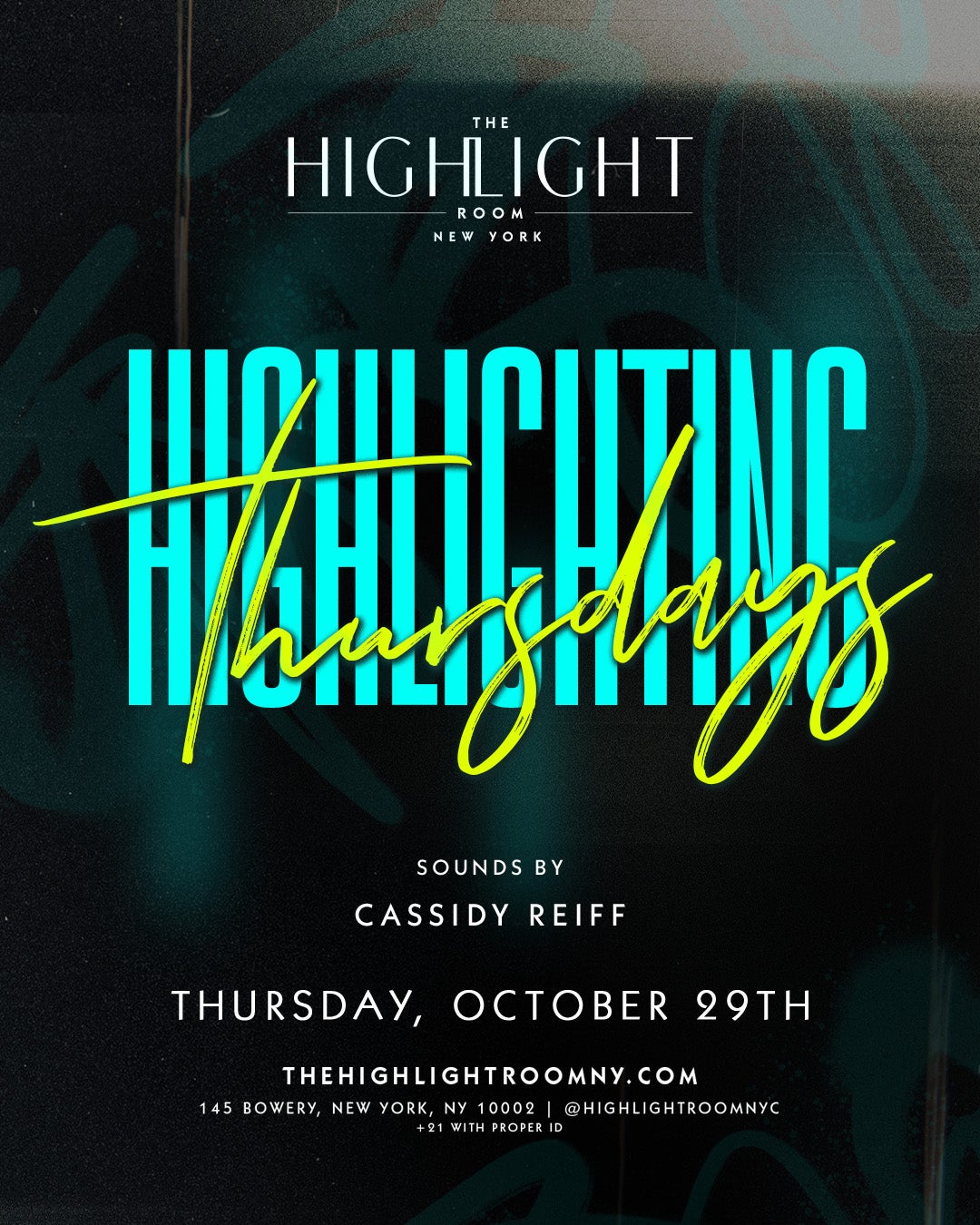 10/29/2026 – Cassidy Reiff – The Highlight Room