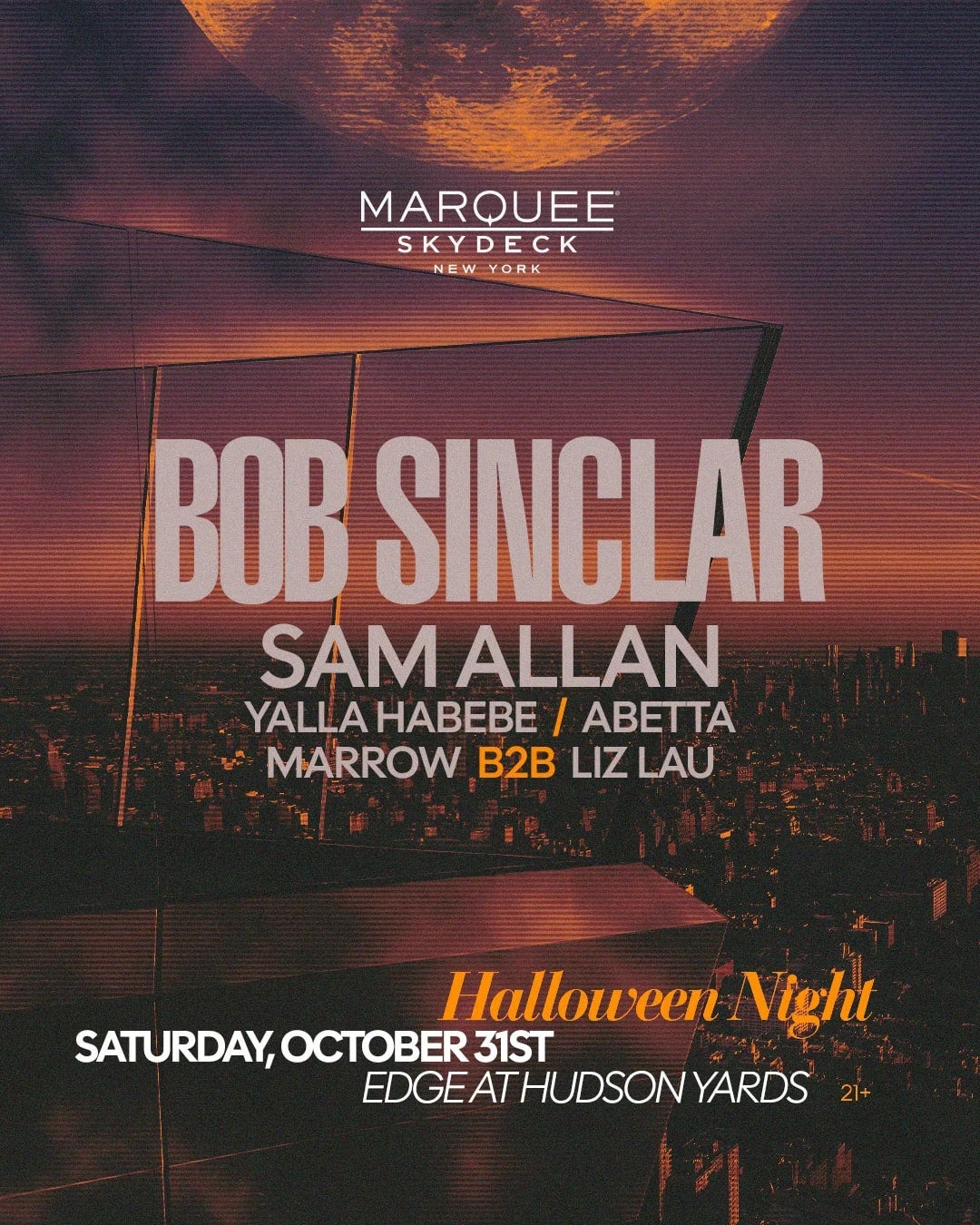 10/31/2026 – Bob Sinclar – Halloween Night – Marquee Skydeck